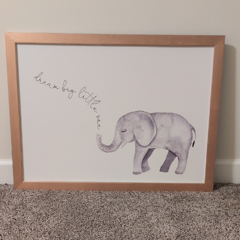 Large Sized - Dream Big Little One Elephant Wall Art